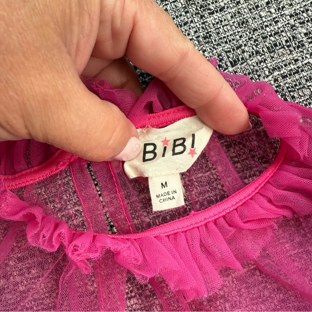 BiBi Fuchsia Ruffled Top - Picture 6 of 6